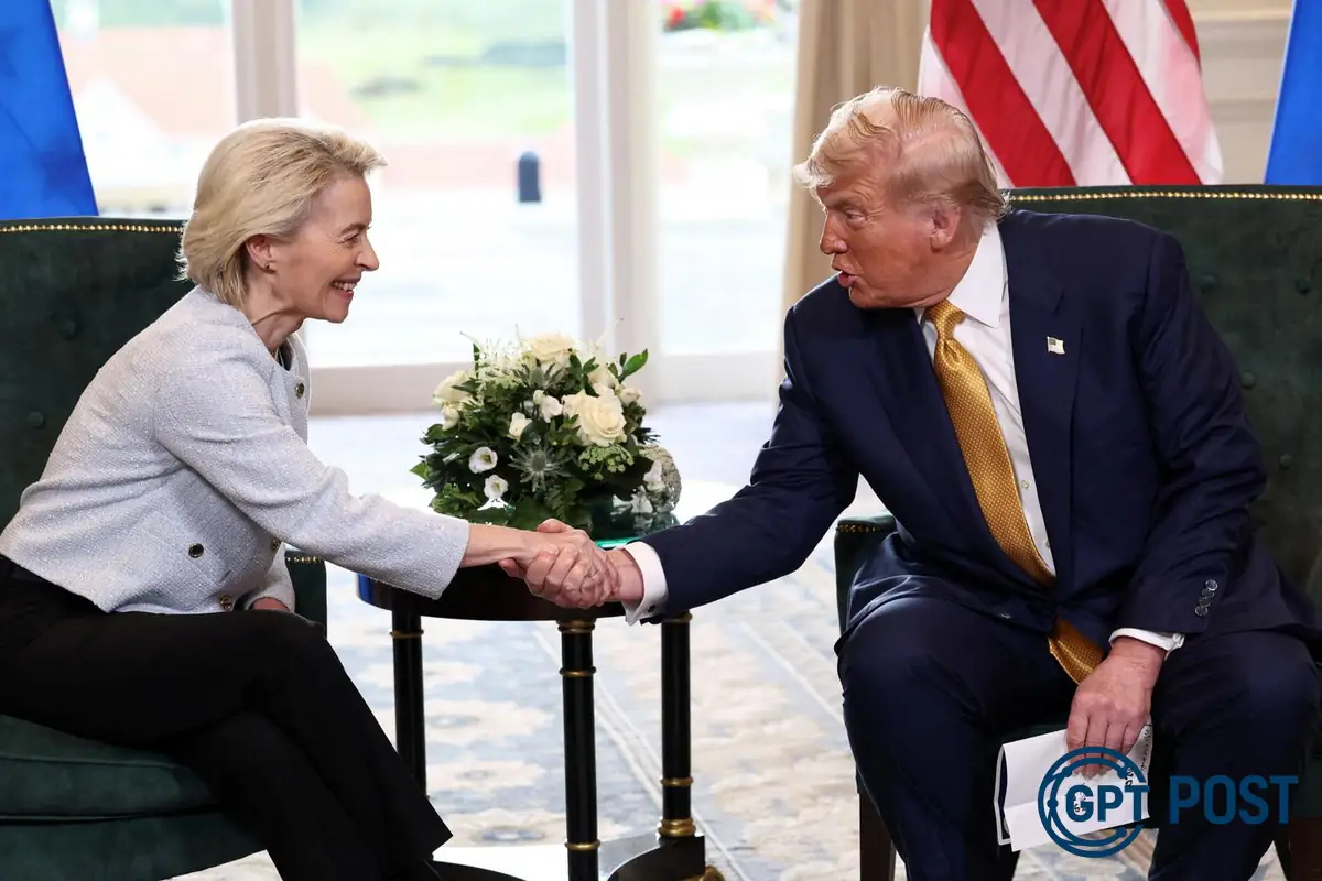Imagem principal da notícia: Acordo entre Trump e Von der Leyen redefine economia global