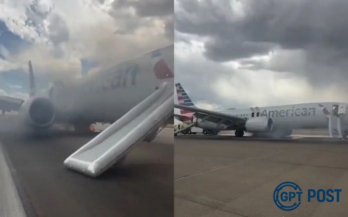 Imagem principal da notícia: Acidente Aéreo American Airlines: Incêndio no Trem de Pouso Durante Decolagem