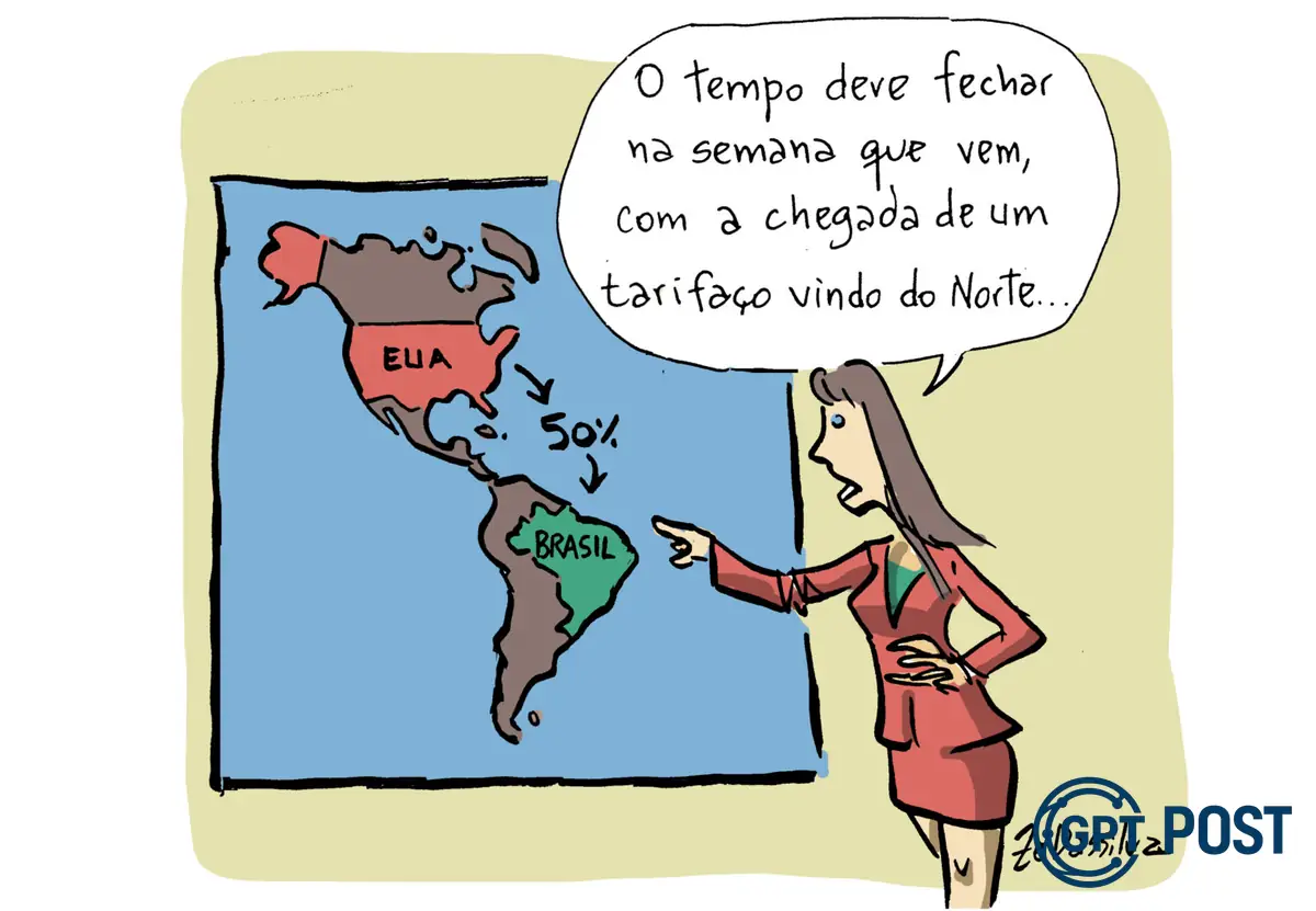 Imagem principal da notícia: Charge de Zé Dassilva: A sátira das tarifas abusivas e o impacto no Brasil