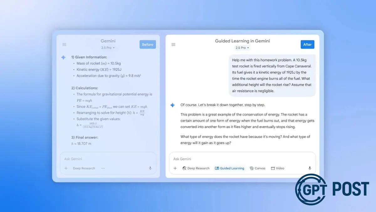Imagem da notícia recomendada: Google lança recurso Guided Learning para tornar o Gemini um aliado da educação