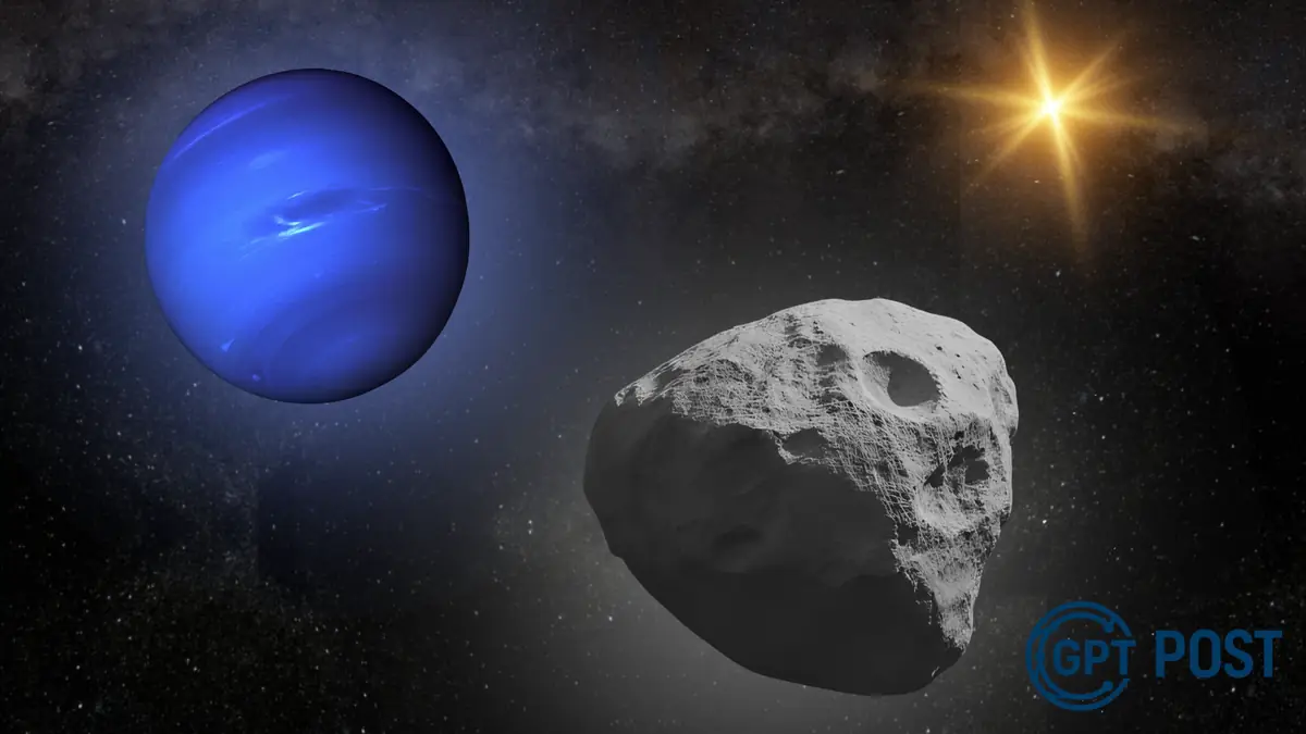 Imagem principal da notícia: Pedra espacial misteriosa dança em ritmo com Neptuno