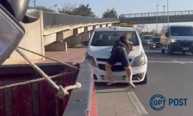Imagem de Acidente espectacular em Itu: motorista arrasta mulher e capota três vezes