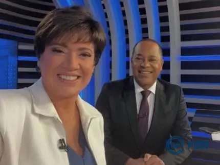 Imagem principal da notícia: Novas caras no Jornal da Record: Christina Lemos e Luiz Fara Monteiro assumem o comando