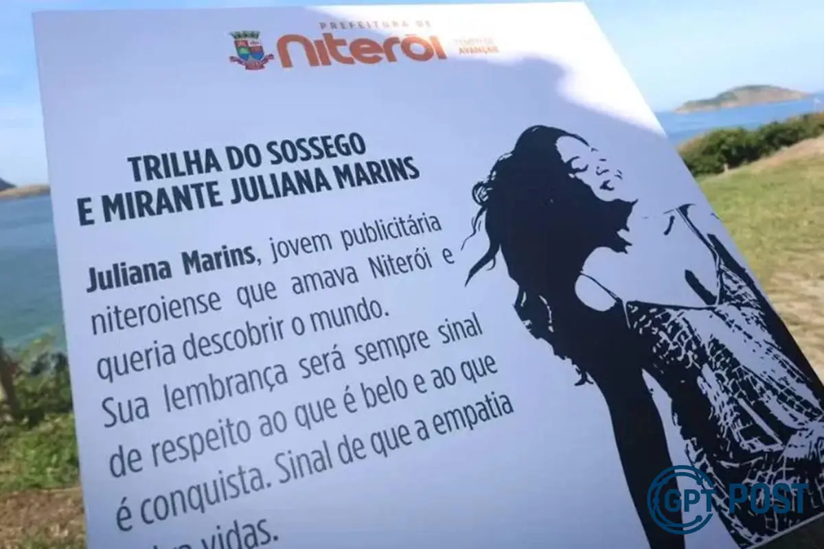 Imagem principal da notícia: Placa que homenageia Juliana Marins é furtada: pai denuncia ato de indelicadeza