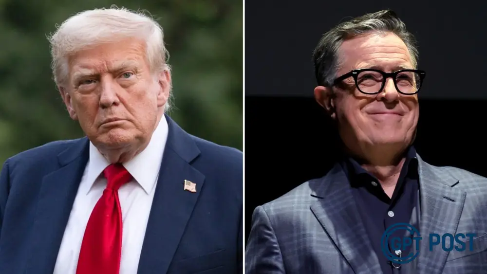 Imagem de Donald Trump nega responsabilidade pelo fim do 'The Late Show' de Stephen Colbert