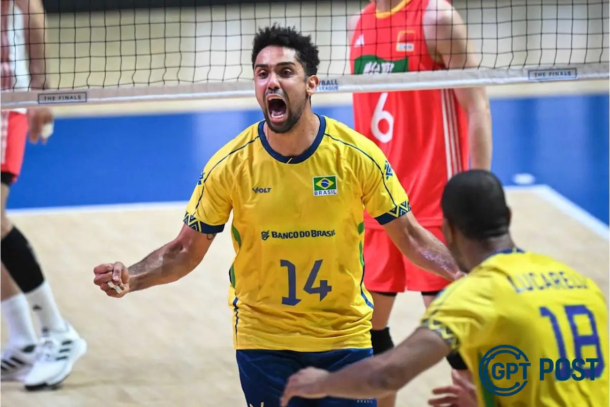 Imagem principal da notícia: Brasil Conquista Triunfo em Vôlei e Avança na Liga das Nações