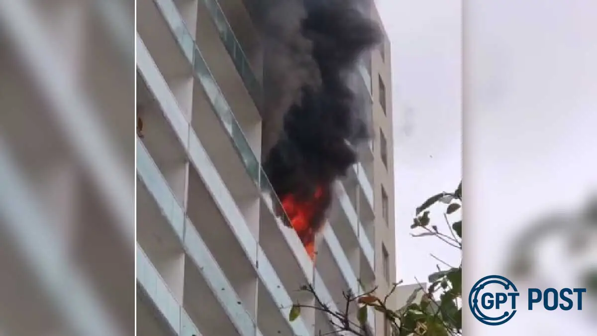 Imagem de Incêndio no Guarujá: Um Gato e Três Viaturas Contra as Chamas
