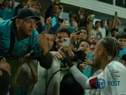 Imagem principal da notícia: Encontro explosivo: Torcedor do Santos se envolve em polêmica com Neymar e é expulso após usar documento falso