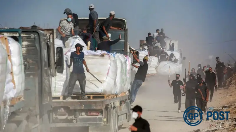 Imagem de Clã assume risco para proteger ajuda em Gaza