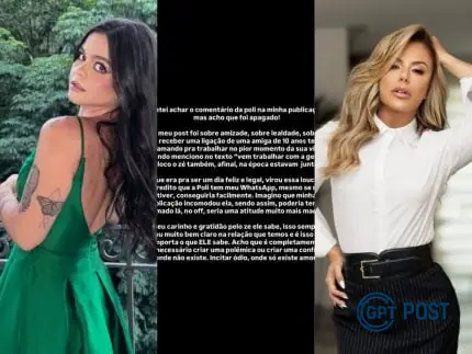 Imagem de Maressa rebate Poliana após alfinetada em homenagem: 'Onde há amor, não precisa de polêmica'
