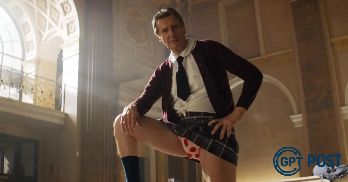 Imagem principal da notícia: Liam Neeson reinventa o humor em 'The Naked Gun' - Uma homenagem à comédia clássica